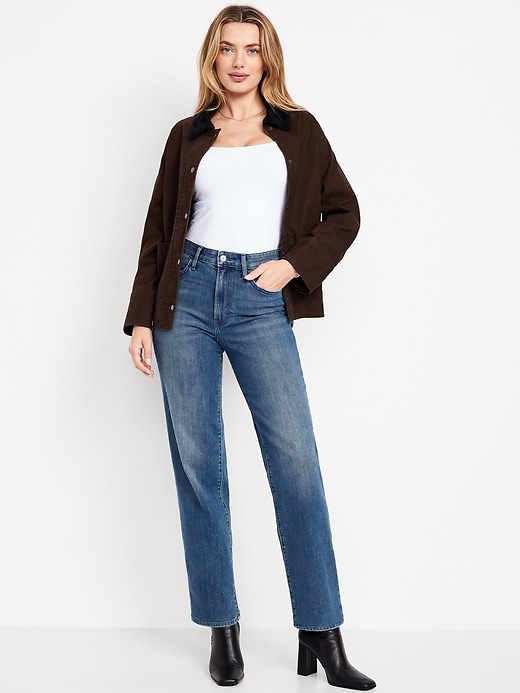 L'image numéro 1 présente Jean Wow ample à taille haute