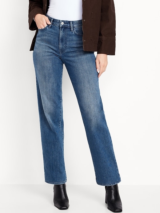 L'image numéro 2 présente Jean Wow ample à taille haute