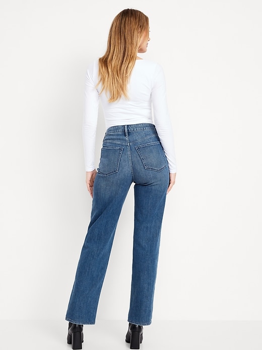L'image numéro 4 présente Jean Wow ample à taille haute
