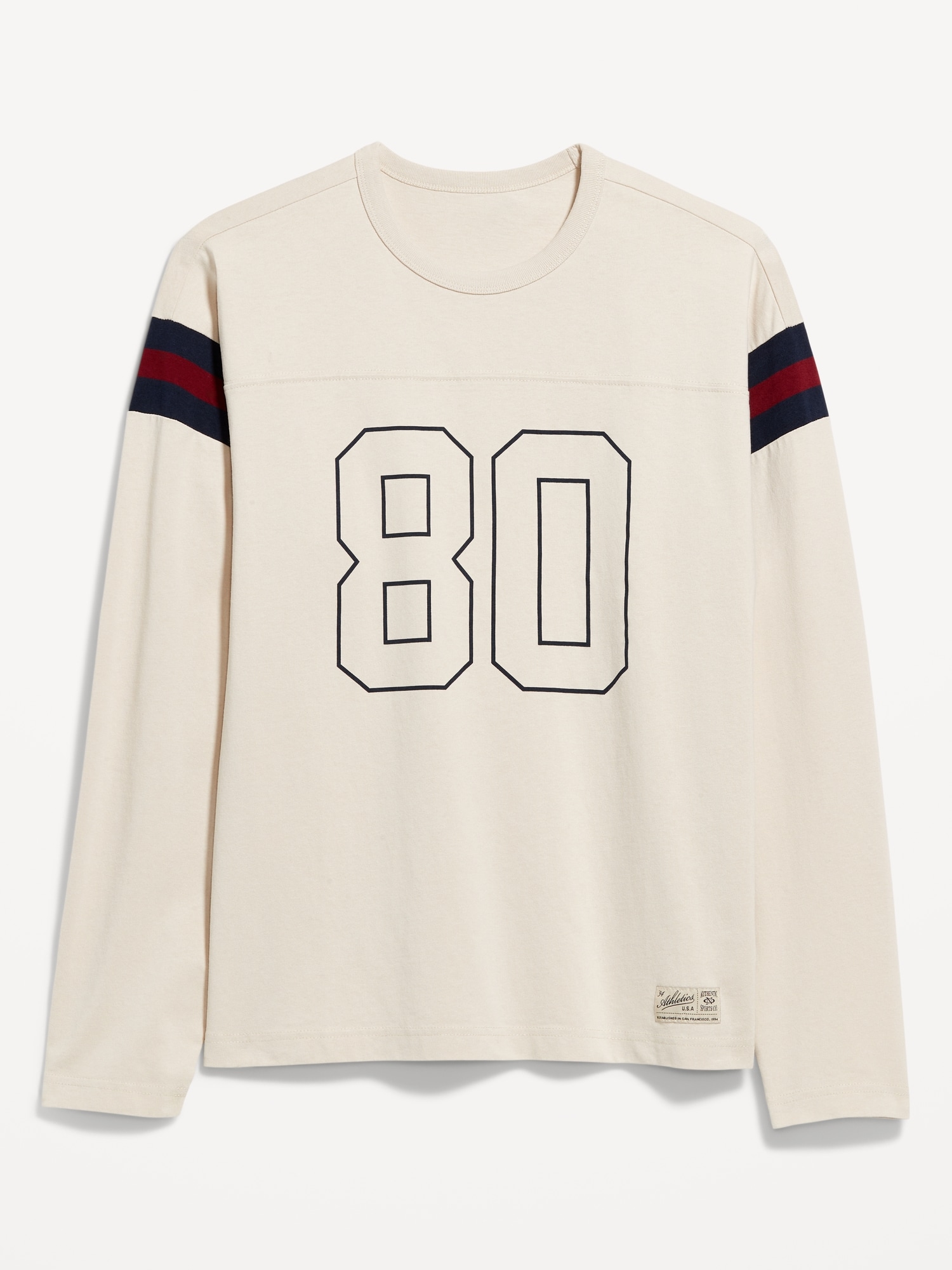 Heavyweight Long-Sleeve Football-Style T-Shirt