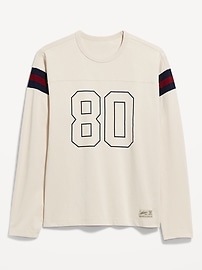 Image number 1 showing, Heavyweight Long-Sleeve Football-Style T-Shirt