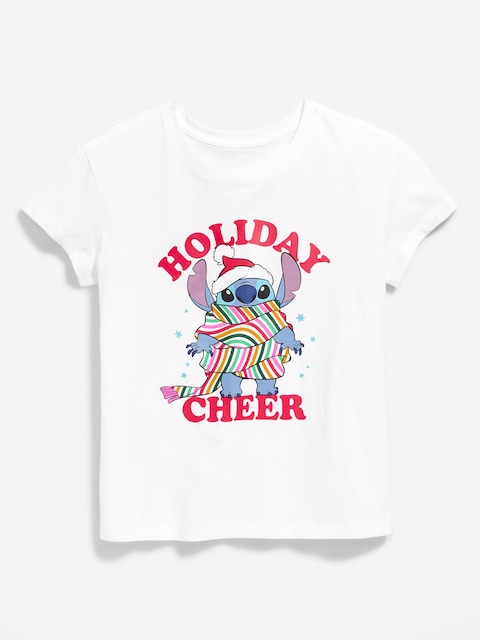 T-shirt à imprimé des Fêtes Stitch de Disney© pour fille