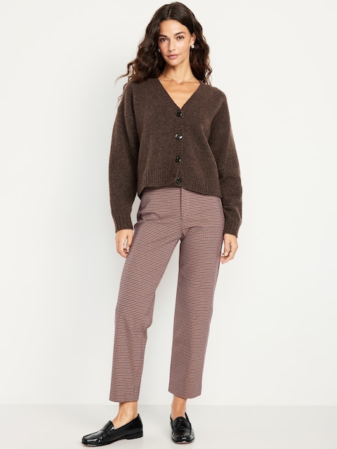 Pantalon Pixie droit à taille haute, longueur cheville