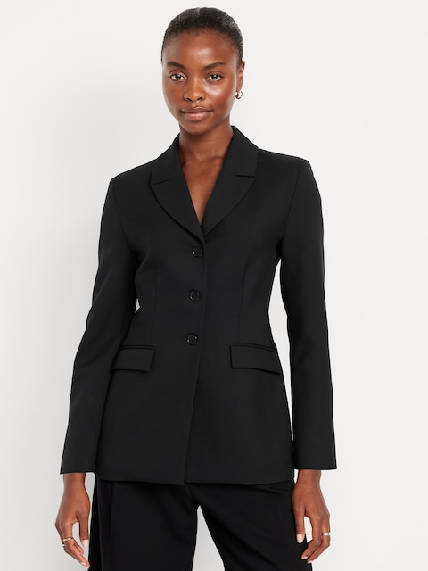 Blazer ajusté boutonné sur le devant