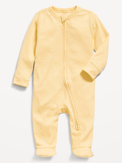 Image number 1 showing, Ribbed 2-Way-Zip Sleep & Play Footed One-Piece for Baby