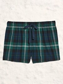 Image number 2 showing, Plaid Flannel Pajama Boxer Shorts for Women