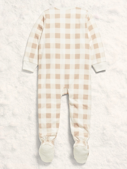 Image number 3 showing, 2-Way-Zip Microfleece Pajama One-Piece for Toddler & Baby