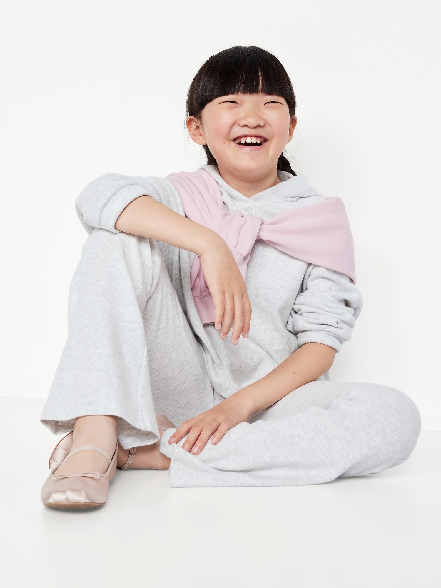 CozePlush Hoodie and Flare-Leg Pants Set for Girls