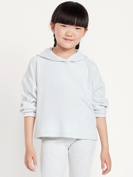 Image number 4 showing, CozePlush Pullover Hoodie and Flare-Leg Pants Set for Girls