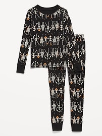 Image number 2 showing, Gender-Neutral Snug-Fit Graphic Pajama Set for Kids