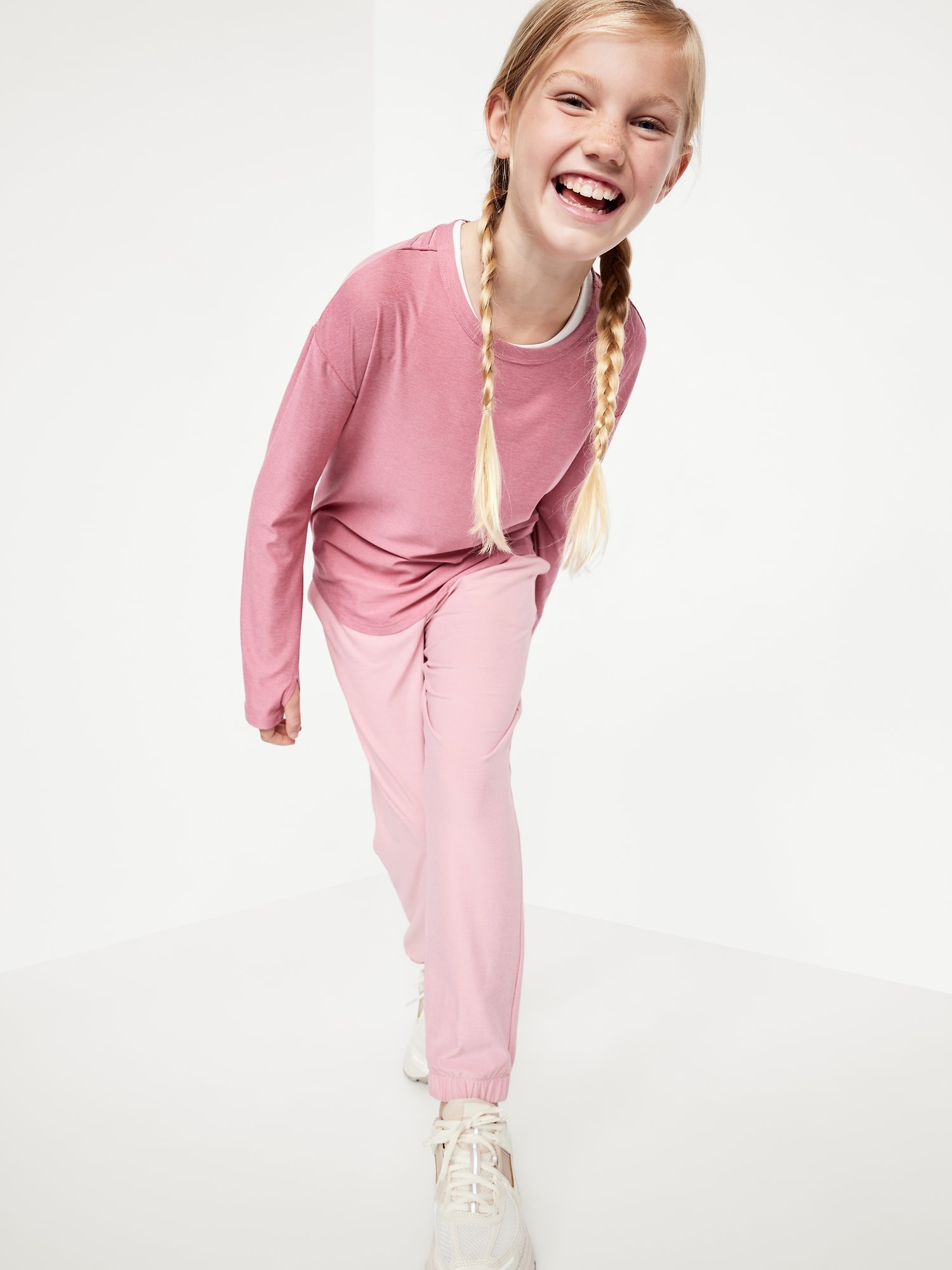 CloudMotion High-Waisted Jogger Sweatpants for Girls