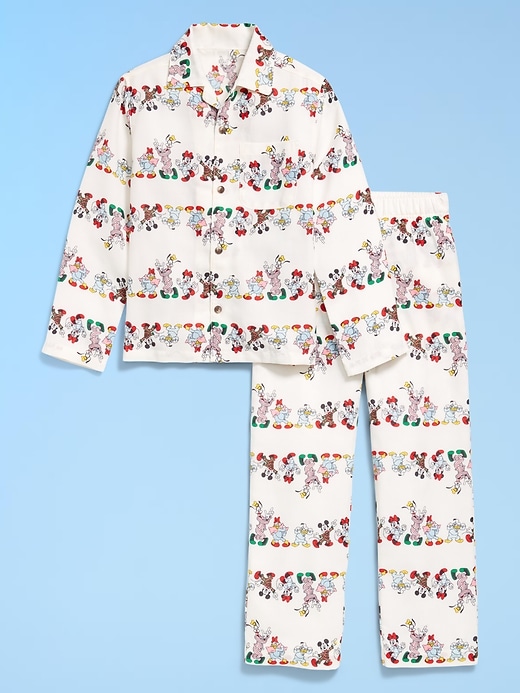 Image number 3 showing, Old Navy x Disney Gender-Neutral Button-Front Graphic Pajama Set for Kids