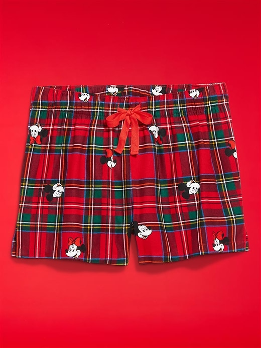 Image number 4 showing, Old Navy x Disney Mickey Mouse & Friends Printed Flannel Boxer Shorts for Women