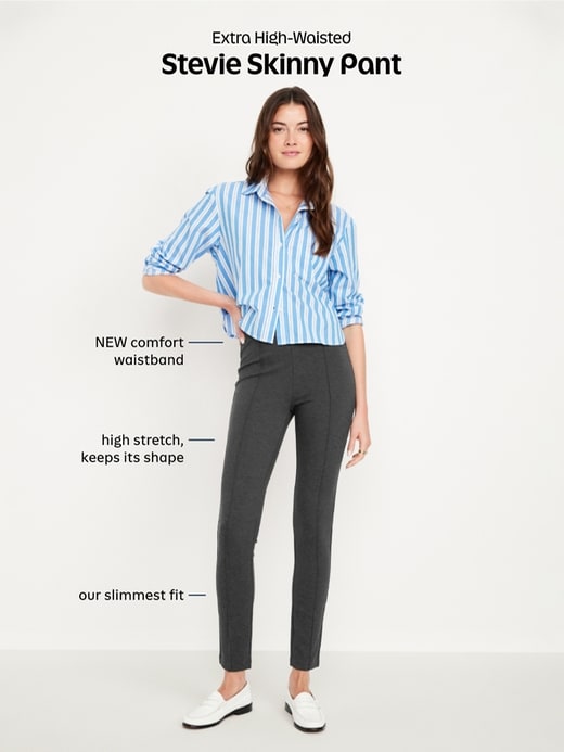 Image number 5 showing, Extra High-Waisted Stevie Skinny Pants