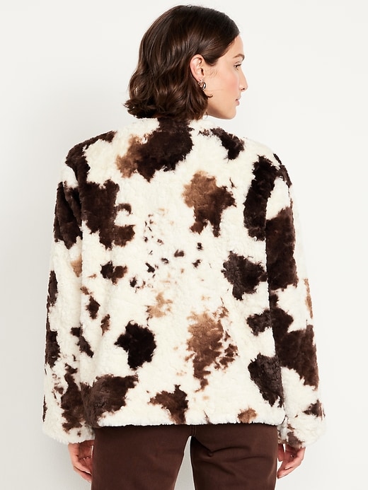 Image number 2 showing, Printed Faux-Fur Jacket