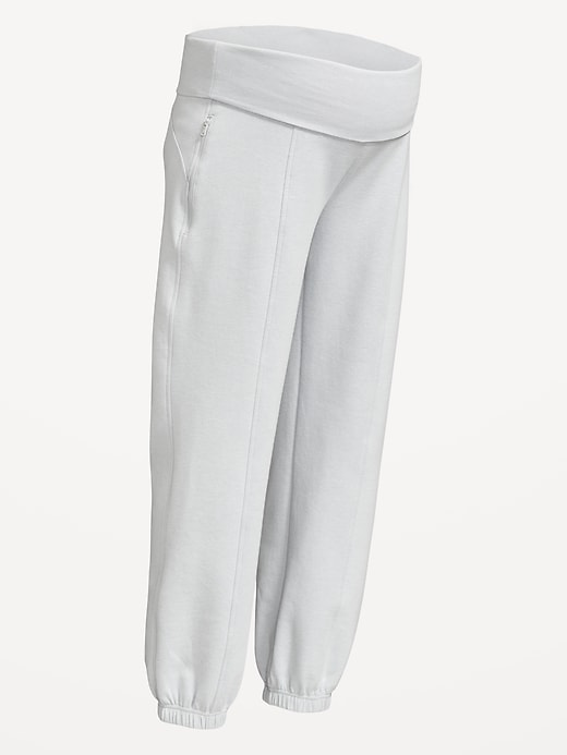 L'image numéro 2 présente Pantalon de jogging en Molleton dynamique à taille rabattable de maternité