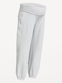 L'image numéro 2 présente Pantalon de jogging en Molleton dynamique à taille rabattable de maternité