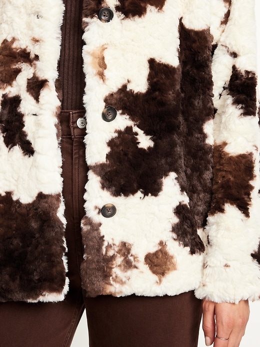 Image number 5 showing, Printed Faux-Fur Jacket