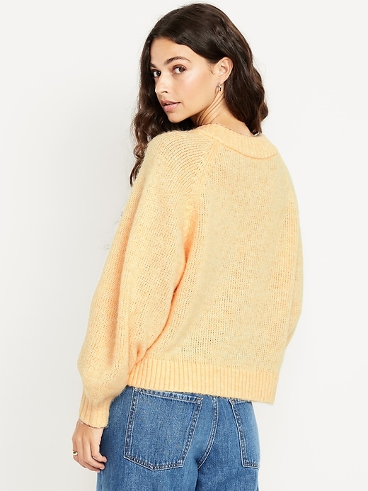 Image number 2 showing, Cozy Cropped V-Neck Sweater