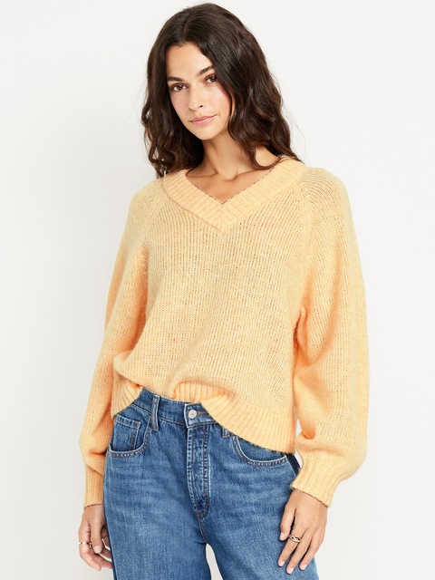Cozy Cropped V-Neck Sweater