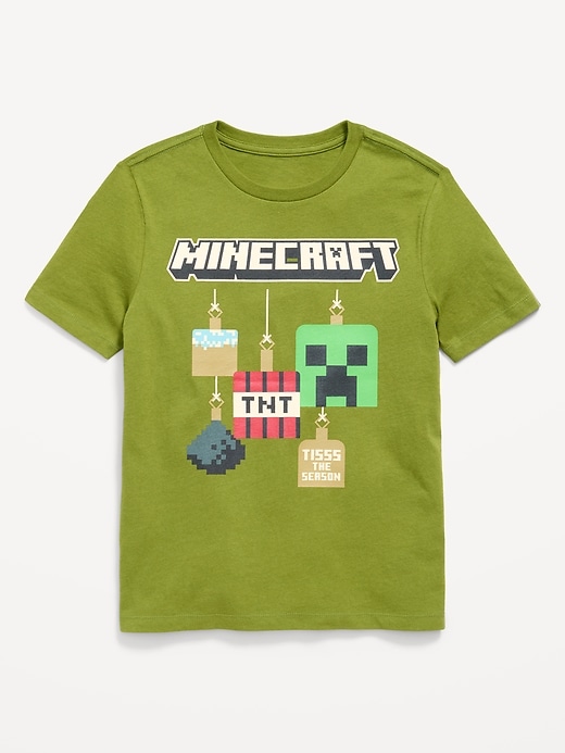 Image number 1 showing, Minecraft™ Gender-Neutral Graphic T-Shirt for Kids