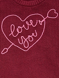 Image number 4 showing, Oversized Valentine's Day Graphic Sweater for Girls