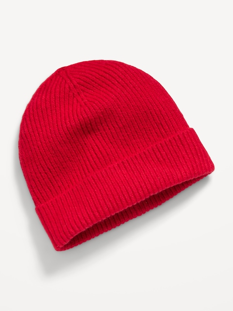 Unisex Rib-Knit Cuffed Beanie for Toddler - Robbie Red