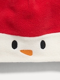 L'image numéro 2 présente Ensemble unisexe de tuque de trappeur à visage de bonhomme de neige et mitaines pour tout-petit