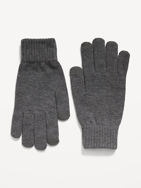 Gants compatibles avec écran tactile pour Homme - Gris Chiné Moyen