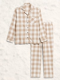 Image number 1 showing, Plaid Flannel Pajama Set for Men