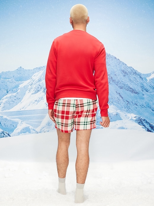 Image number 2 showing, Plaid Flannel Boxer Shorts for Men -- 5-inch inseam