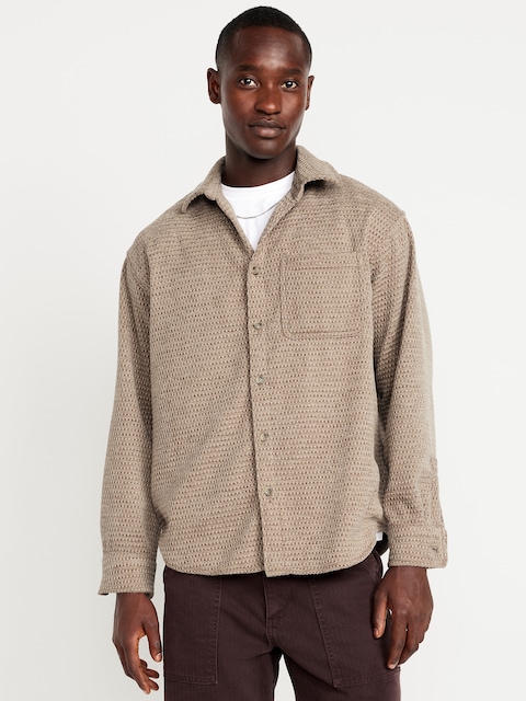 Chemise boutonnée surdimensionnée à poche