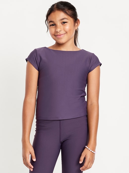 Image number 3 showing, PowerSoft Fitted Twist Back Top for Girls