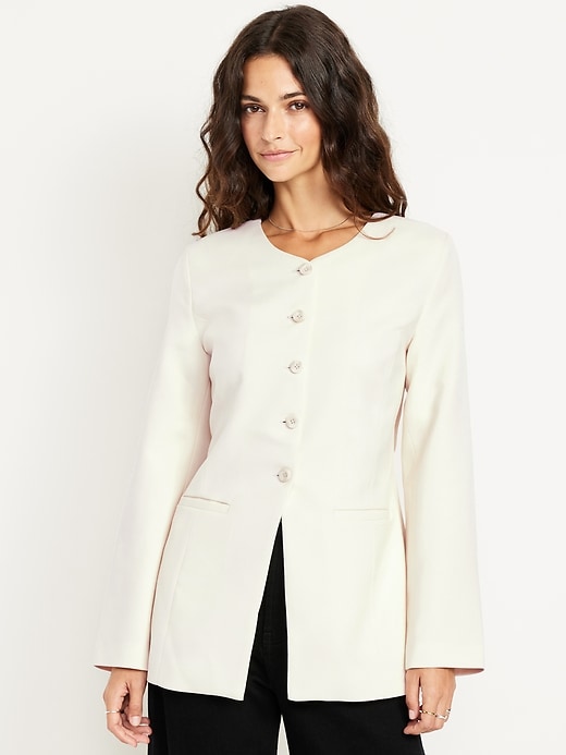 L'image numéro 1 présente Blazer long ajusté