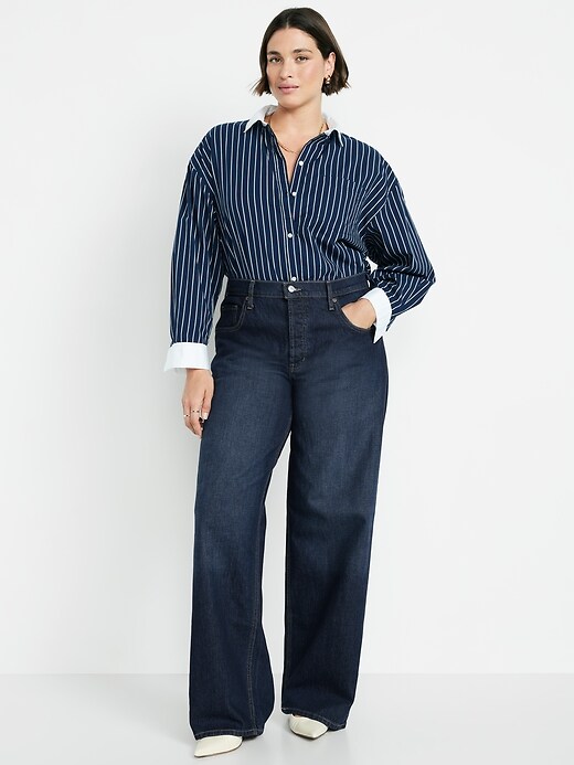 L'image numéro 6 présente Jean coupe détendue à jambe large à taille basse moyenne