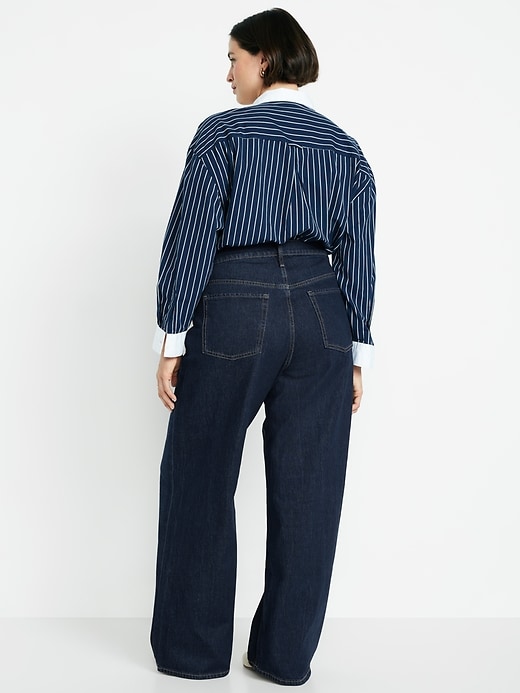 L'image numéro 7 présente Jean coupe détendue à jambe large à taille basse moyenne