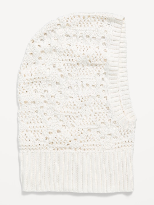 L'image numéro 2 présente Passe-montagne en tricot crocheté