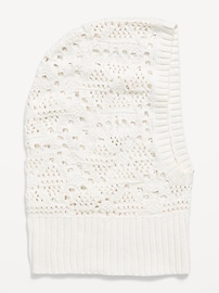 L'image numéro 2 présente Passe-montagne en tricot crocheté