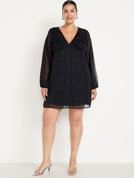 Image number 9 showing, V-Neck Swiss Dot Mini Dress