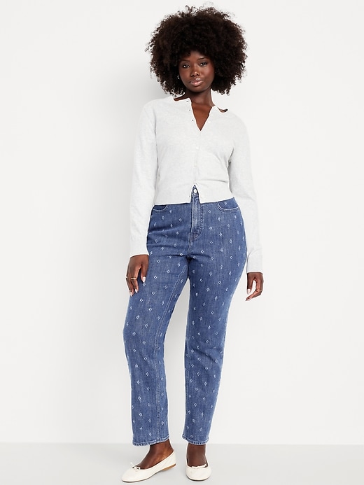 Image number 5 showing, Curvy Extra High-Waisted Straight Jeans