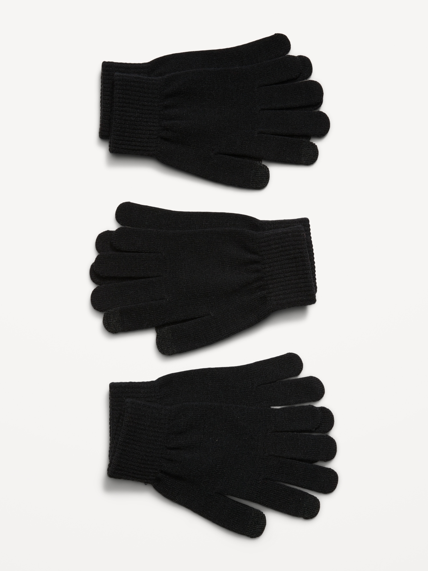 Knit Gloves 3-Pack for Women