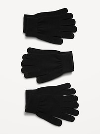 Image number 1 showing, Knit Gloves 3-Pack for Women
