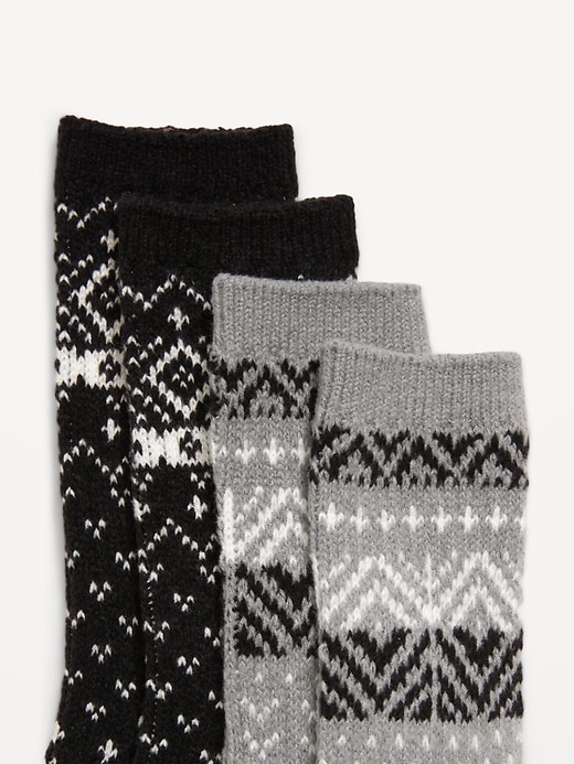 L'image numéro 2 présente Chaussettes à motif jacquard pour femme (paquet de 2)
