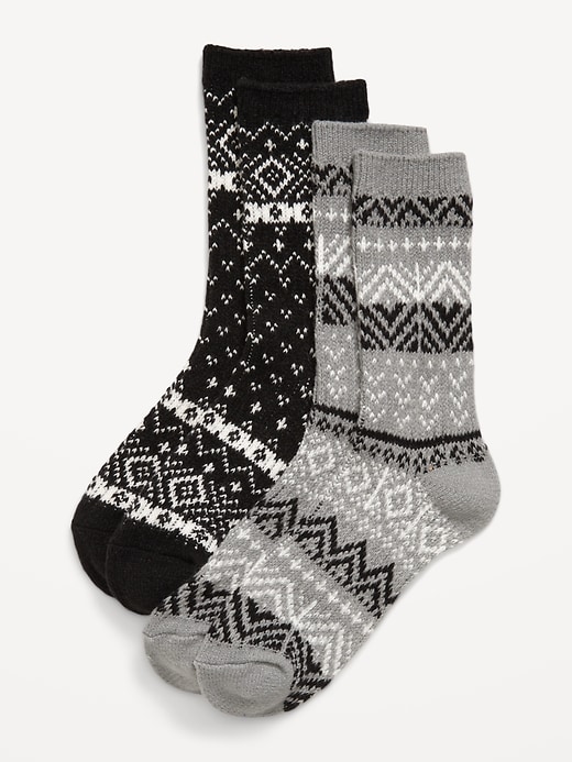 L'image numéro 1 présente Chaussettes à motif jacquard pour femme (paquet de 2)