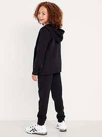 L'image numéro 2 présente Ensemble de pantalon de jogging et haut à capuchon en molleton dynamique à glissière sur le devant pour garçon