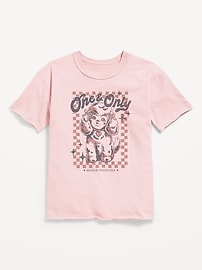 Image number 3 showing, Oversized Short-Sleeve Graphic Raw-Edge T-Shirt for Girls