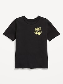 Image number 3 showing, Oversized Short-Sleeve Graphic Raw-Edge T-Shirt for Girls