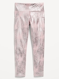 Image number 4 showing, High-Waisted PowerSoft 7/8-Length Side-Pocket Leggings for Girls