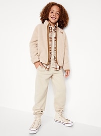 L'image numéro 3 présente Pantalon de jogging coupe généreuse en coton ouaté pour garçon