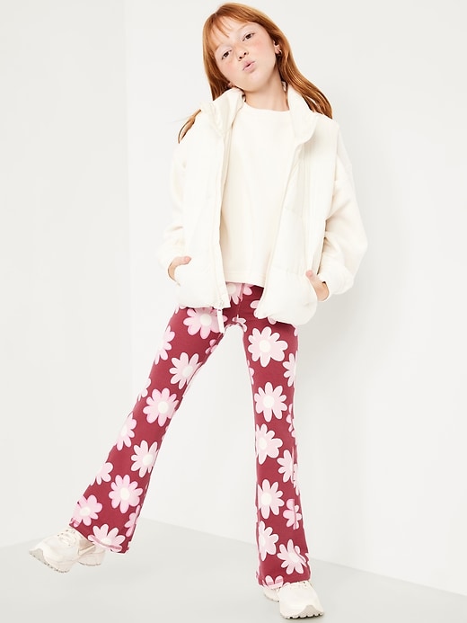 Image number 3 showing, High-Waisted PowerChill Crossover Flared Leggings for Girls